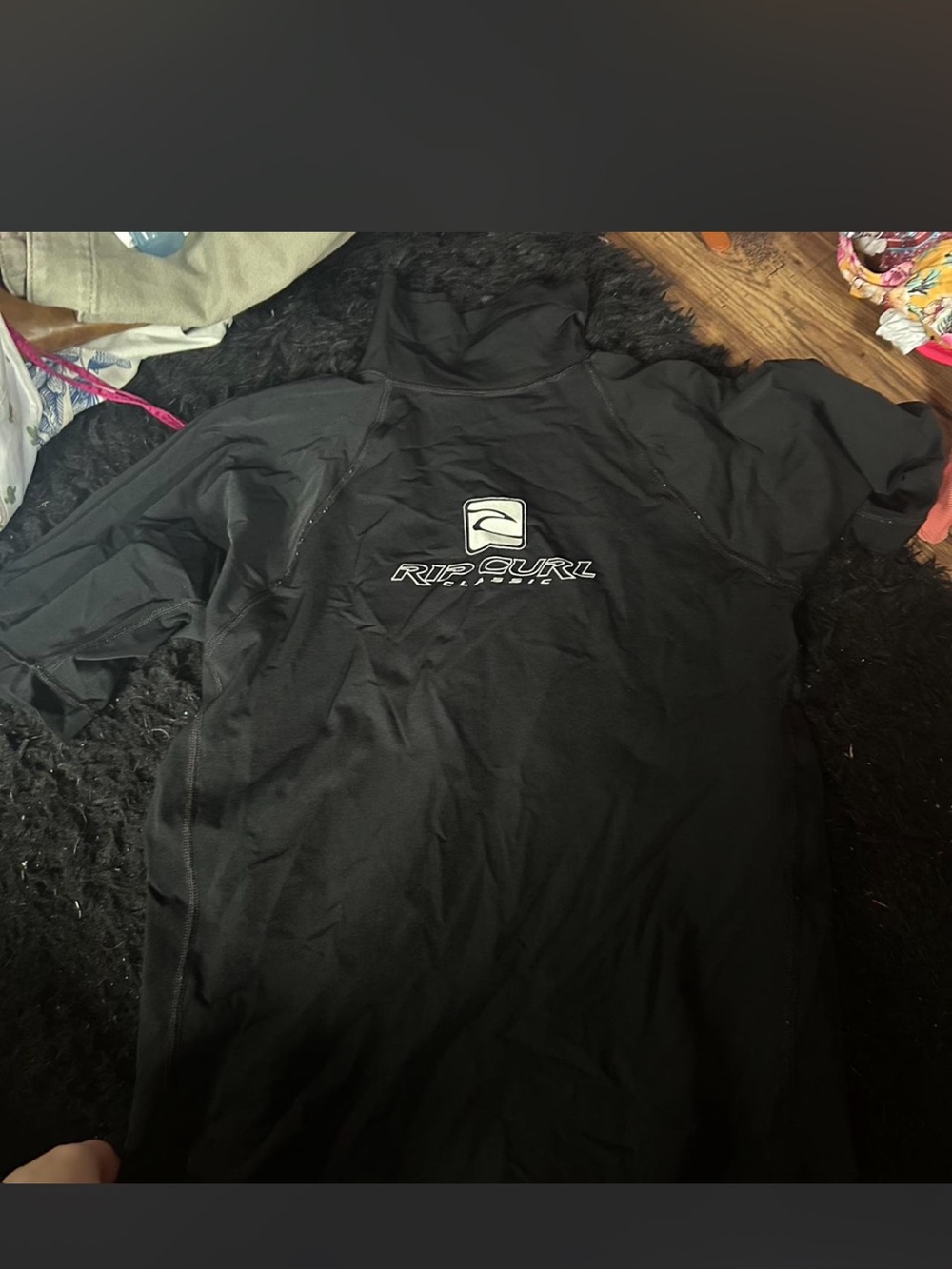 Rip Curl Black Long-Sleeve Men's Swim Rash Guard